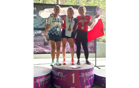 Clotilde vice-championne d'Europe F60 au saut à la perche à Madère